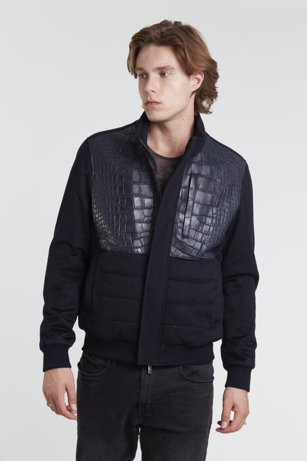 "Loro Piana" cashmere and alligator jacket
